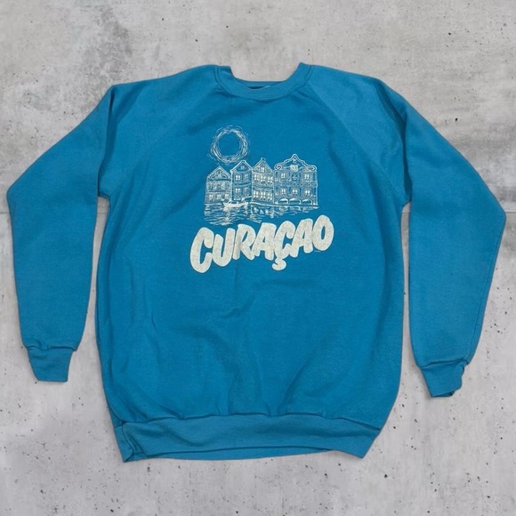 Vintage Other - Vintage 70’s Curacao Souvenir Tourist Crew Neck Sweatshirt
